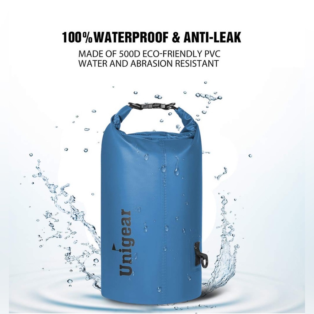 Blue Waterproof Duffel Bag with Durable Design